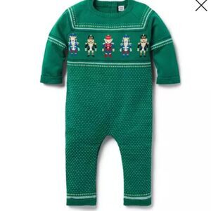 Janie and Jack 101278003 Baby Nutcracker Dog One-Piece size 3-6 months NWT